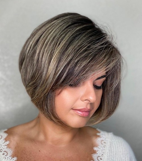 Layered Rounded Bronde Bob