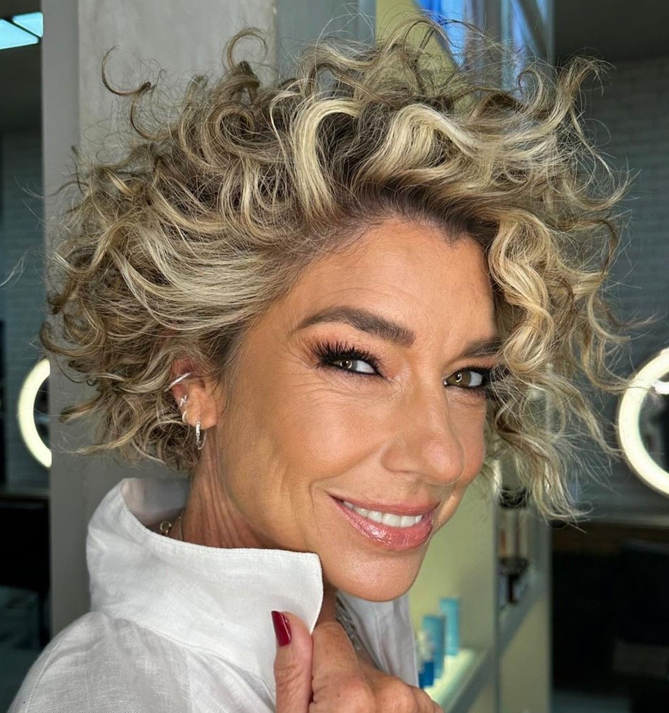 Messy Curly Pixie Bob for Mature Women