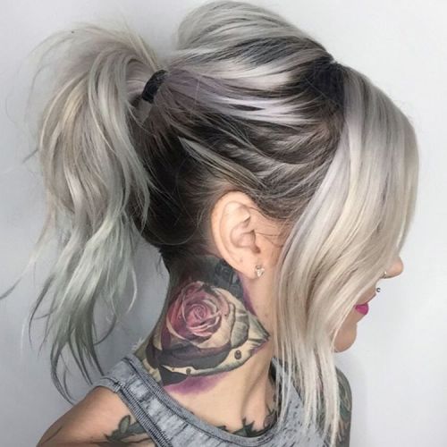 Messy Ponytail For Layered Hair