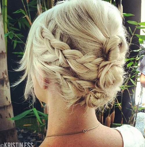 casual braided updo for long hair