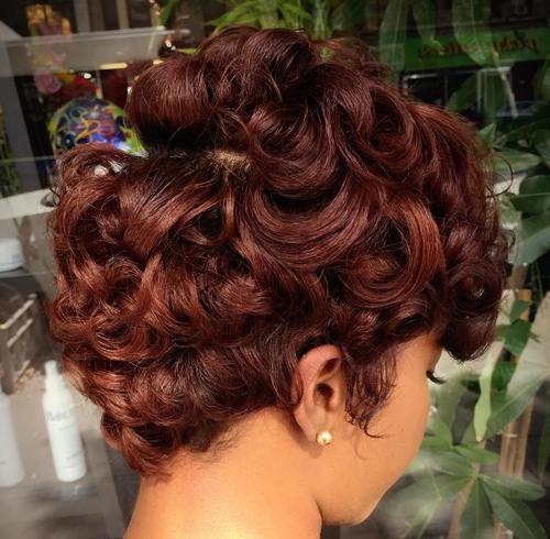 Chestnut Brown Short Curly Hairstyle
