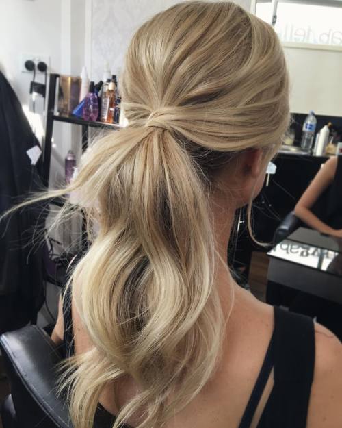 Low Wrapped Ponytail
