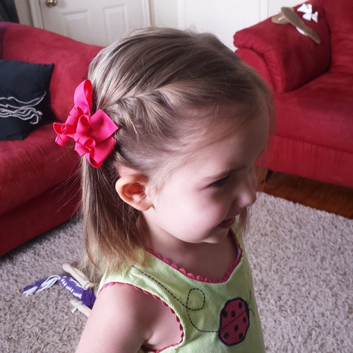 side braid hairstyle for 4 year old little girls 