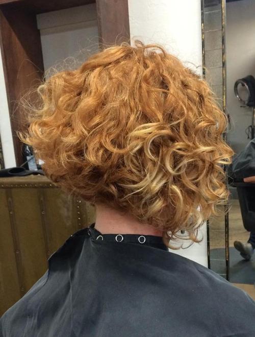 Angled Bob For Curly Hair