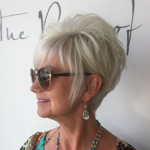 Ash Blonde Pixie for Women Over 50