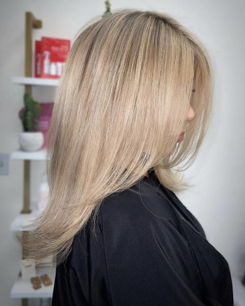 Long Blonde Hair with Soft Layers