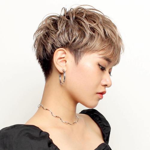 Short Layered Pixie with Undercut