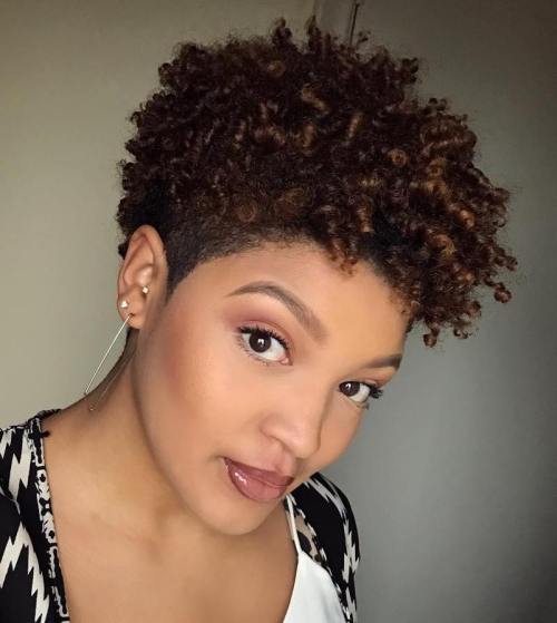 Short Tapered Afro With Sideburns