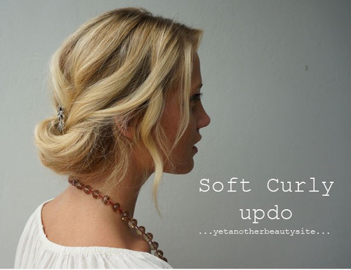 easy curly updo for long hair