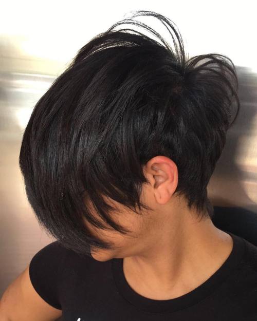 Tapered Pixie With Long Jagged Bangs