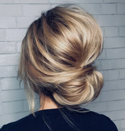 Bouffant Updo With Bangs