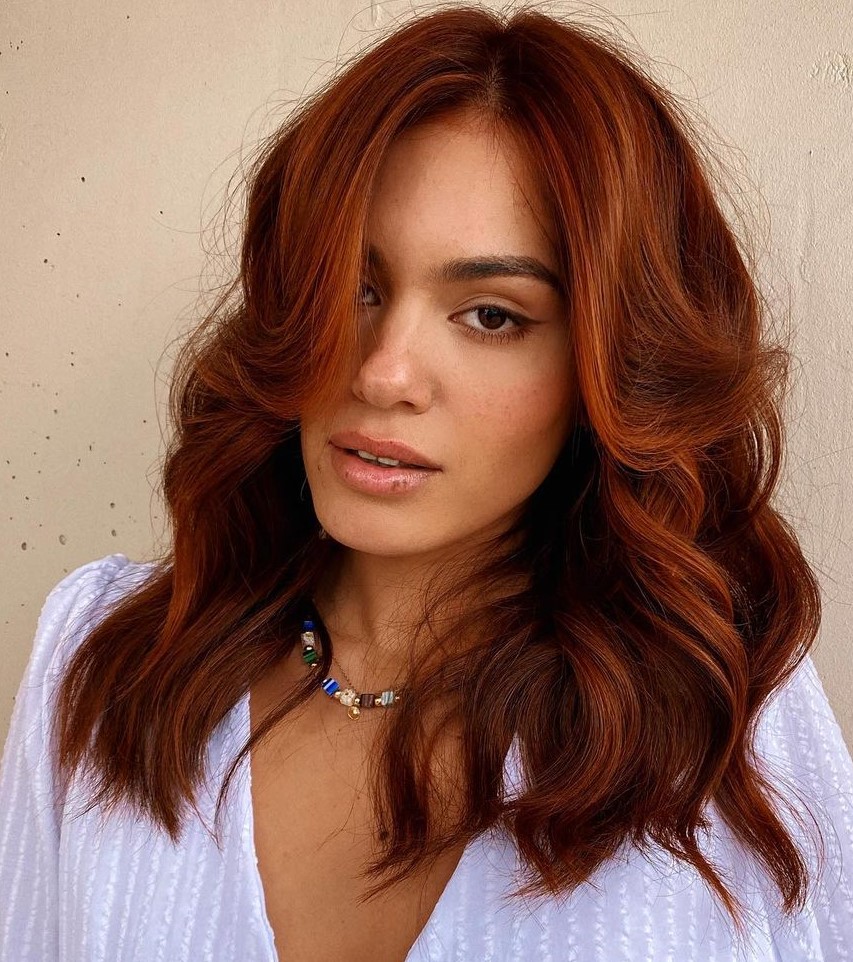 Copper Hair with Lighter Copper Highlights