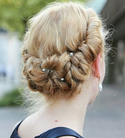 cute updo for medium hair for prom