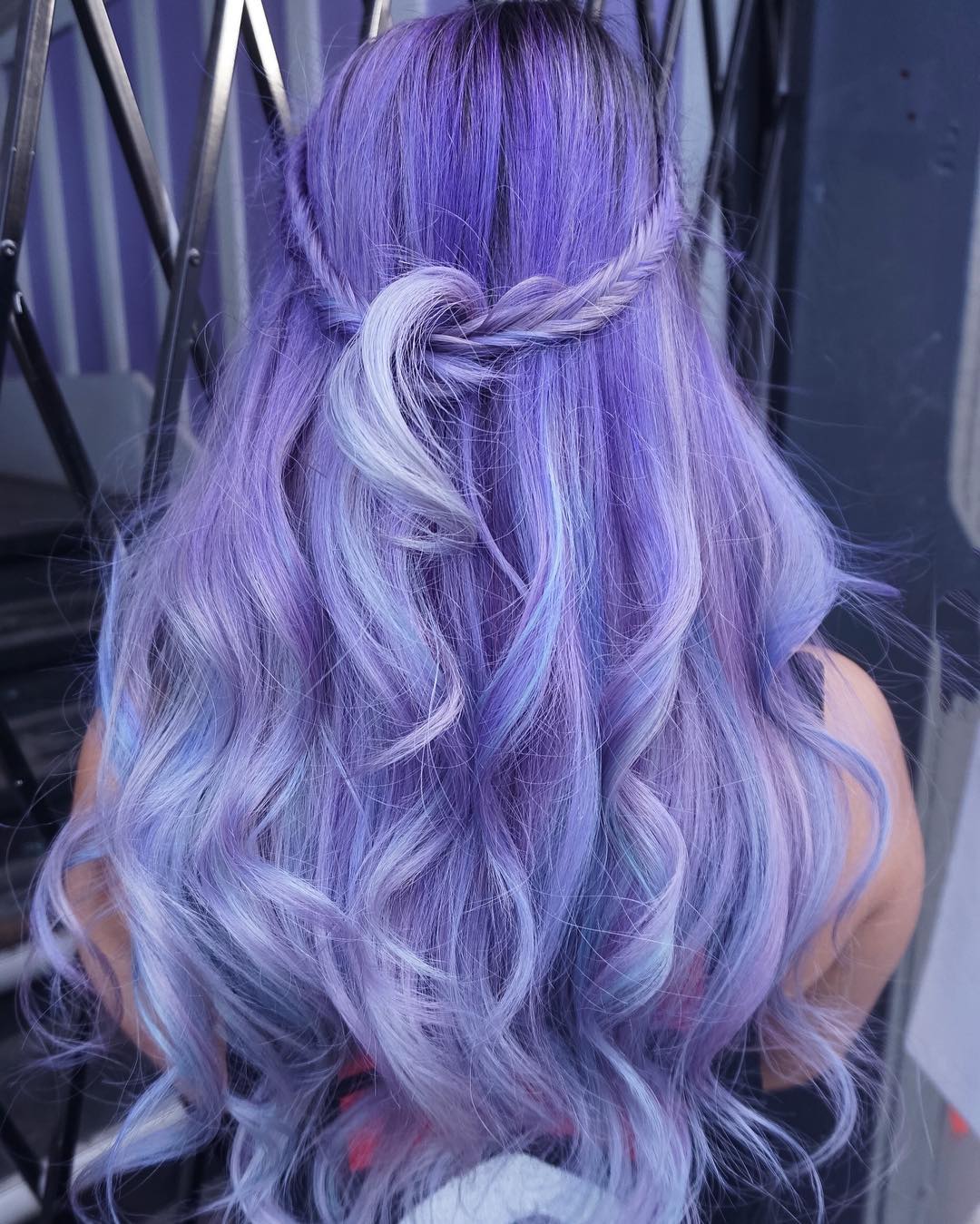 Long Pastel Purple Hairstyle