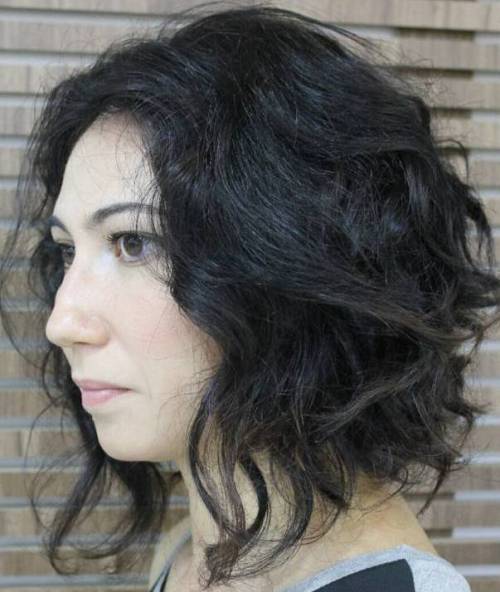 Messy Curly Bob Hairstyle