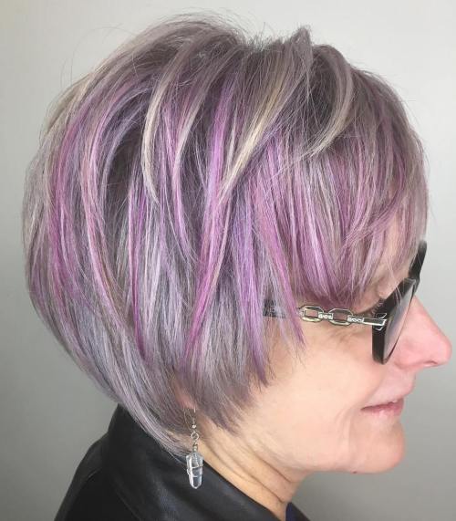 Lilac Pixie With Purple Highlights