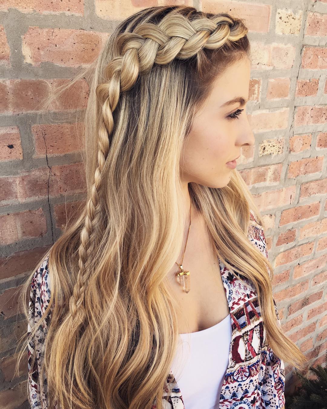 Long Hairstyle With A Braid