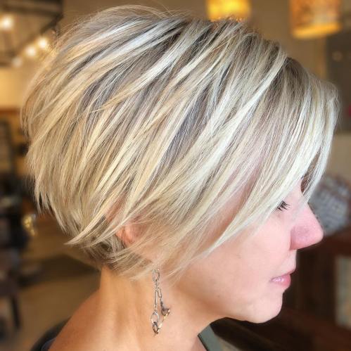 Long Straight Blonde Pixie