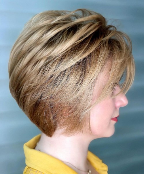 60s Blonde Wedge Hairstyle
