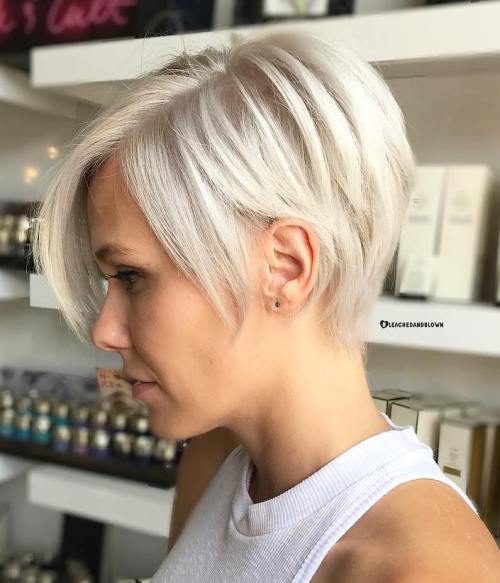 Long Blonde Pixie For Thin Hair