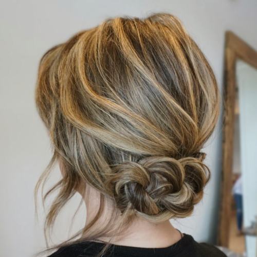 Low Braided Updo for Lob