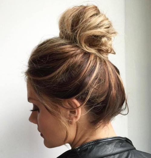 Messy Top Knot Updo