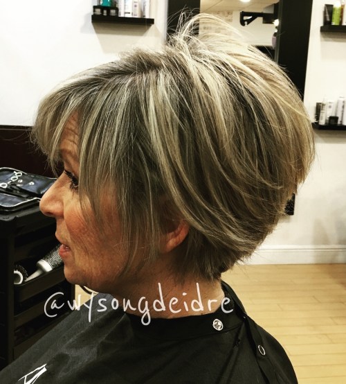 Stacked Bob for Women Over 50