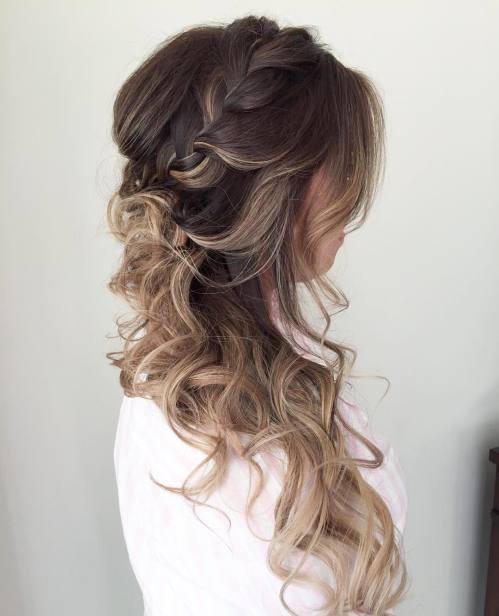 Side Hairstyle With A Braid For Long Hair