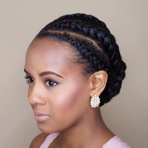 Side-Parted Formal Braided Updo