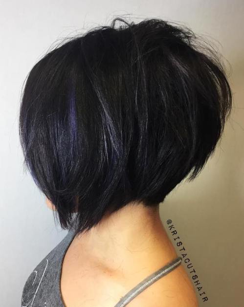 Textured Black Bob With Blue Babylights