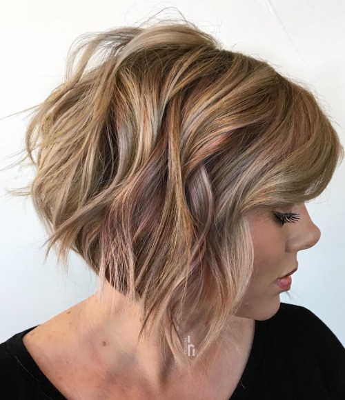 Wavy Bob With Bangs For Thick Hair
