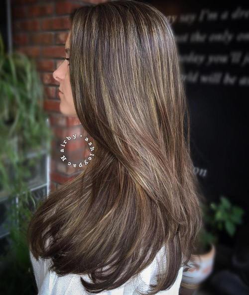 Brown Hair With Blonde Babylights