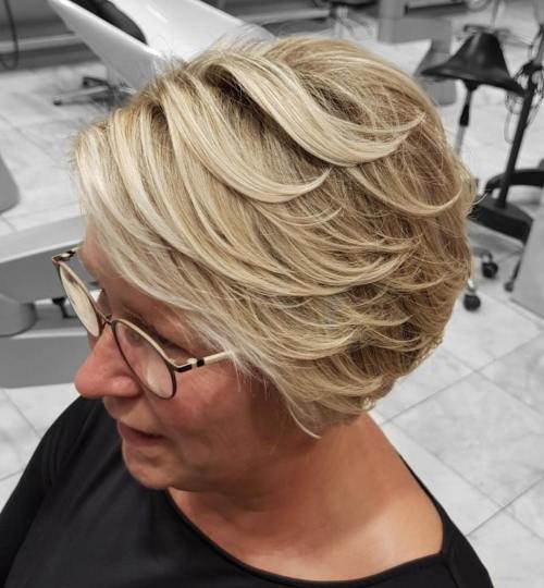 Long Blonde Pixie With Piecey Layers