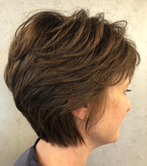Long Feathered Pixie With Tapered Nape