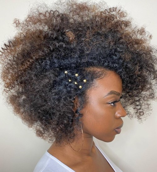Natural Hair Style for Prom