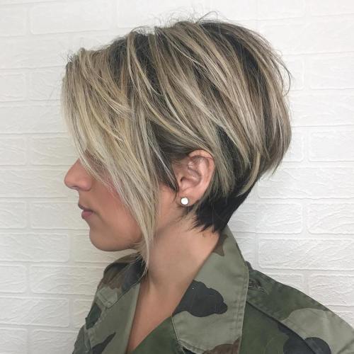 Balayage Pixie with Tiered Layers