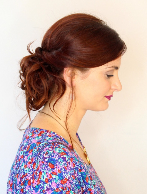 Easy curly updo for long hair