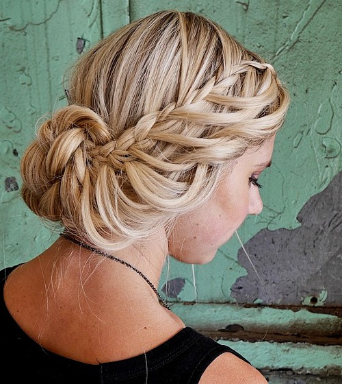 braided updo for blonde hair