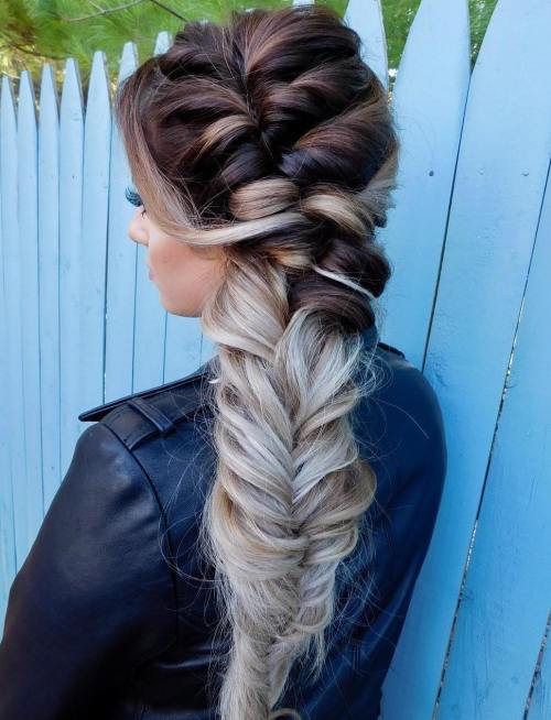 Messy Side Braid For Thick Hair