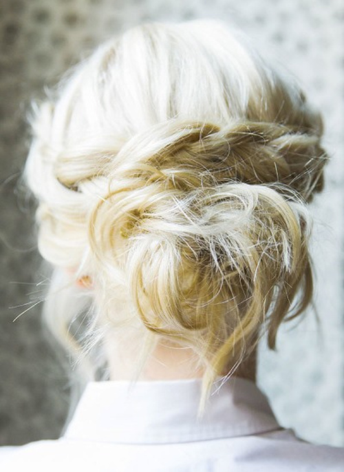 easy updo with a crown braid for long hair