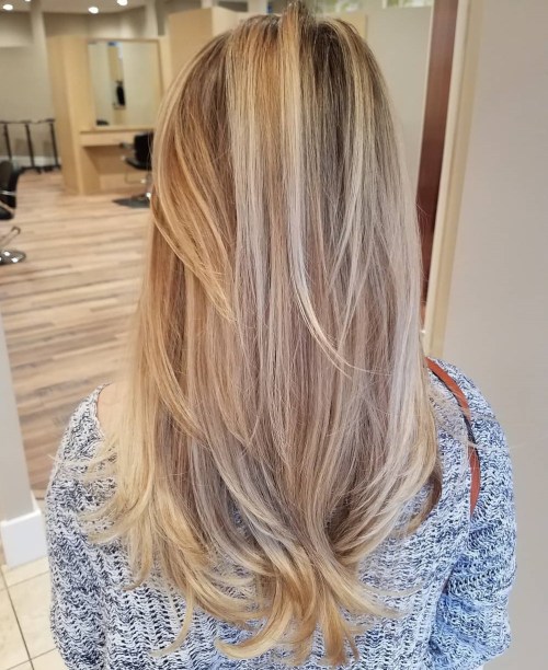 Long Bronde Hair With Layers