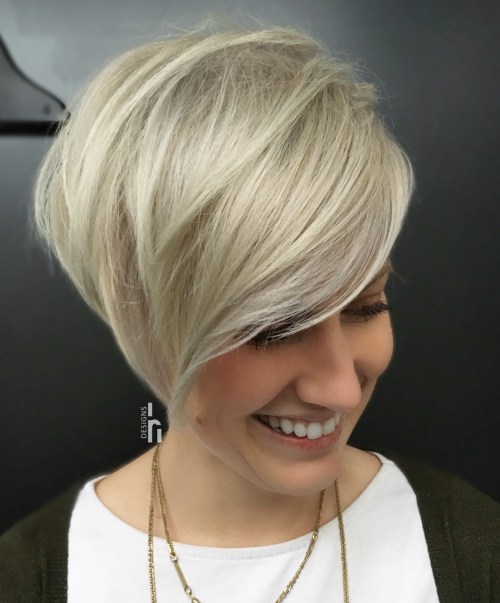 Long Layered Pixie With Bangs