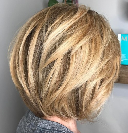 Short Haircut With Angled Layers