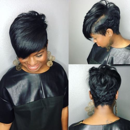 Tapered Combover Pixie