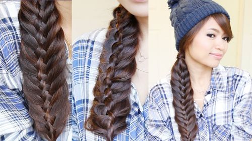 thick side braid hairstyle for long hair