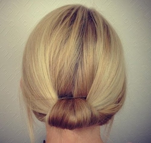 simple updo for short hair