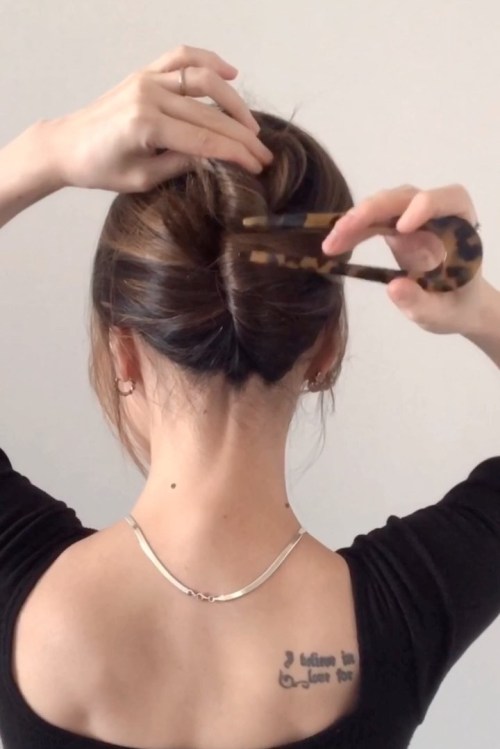 Easy Updo for Long Thick Hair