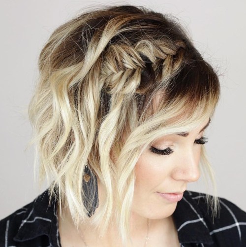 Half Up Half Down Hairstyle For Short Hair