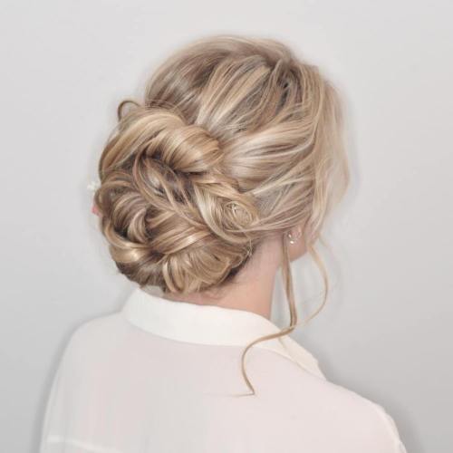 Low Twisted Bun For Long Hair