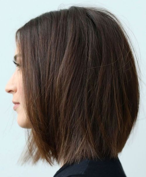 One-Length Bob With Razored Ends